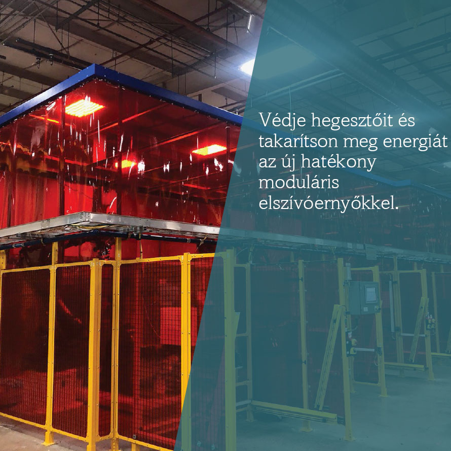 Védje hegesztőit és takarítson meg energiát az új Streamline Modular Hood moduláris elszívóernyő segítségével! 2 elszívó