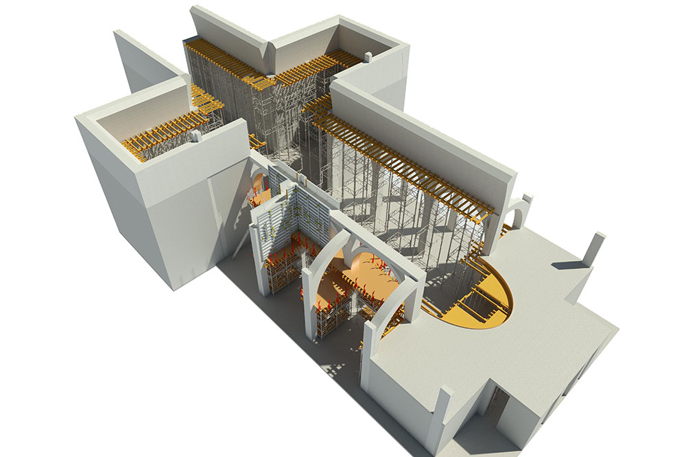 3D tervek és innovatív Meva megoldások így épült a gödöllői templom szerkezete