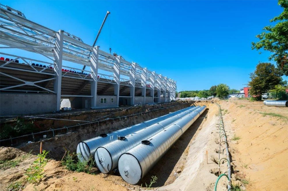 Zöld megoldásokkal hasznosul az új nyíregyházi stadion területén az esővíz-3