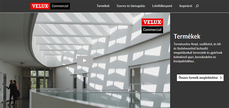 Megújult a VELUX Commercial honlapja