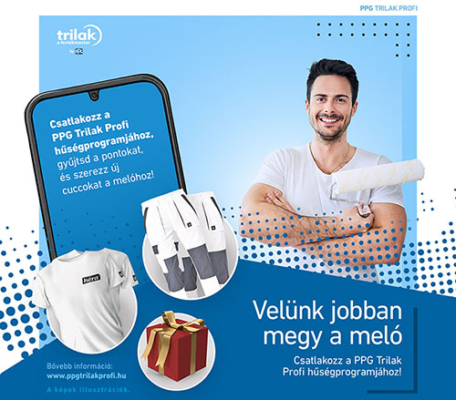 PPG Trilak Profi hűségprogram festő szakembereknek 1 PPG Trilak Profi hűségprogram festő szakembereknek