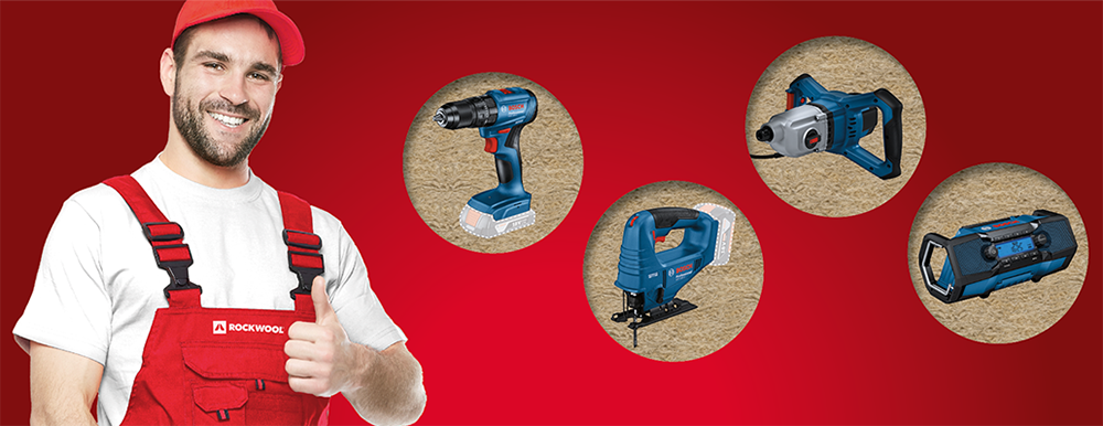 ROCKWOOL promóció – garantált BOSCH ajándékok kivitelezőknek! 1 ROCKWOOL promóció – garantált BOSCH ajándékok kivitelezőknek!