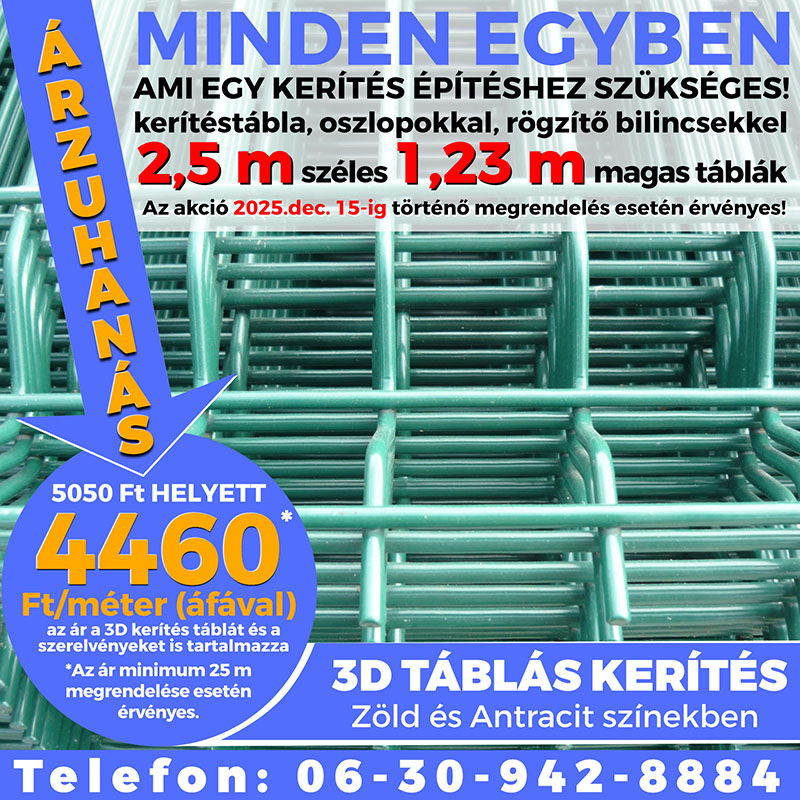 Árzuhanás - minden egyben ami a kerítésépítéshez szükséges 4 kerítés