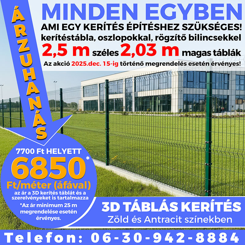 Árzuhanás - minden egyben ami a kerítésépítéshez szükséges 1 kerítés