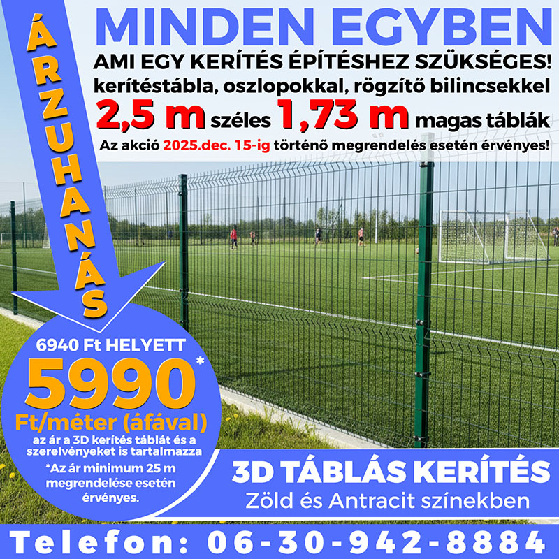 Árzuhanás - minden egyben ami a kerítésépítéshez szükséges 2 kerítés