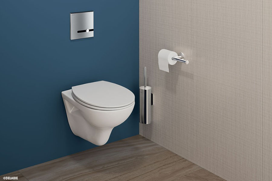 Szemléletváltás a nyilvános szaniterek világában a DELABIE tartály nélküli direkt WC-öblítők (2)