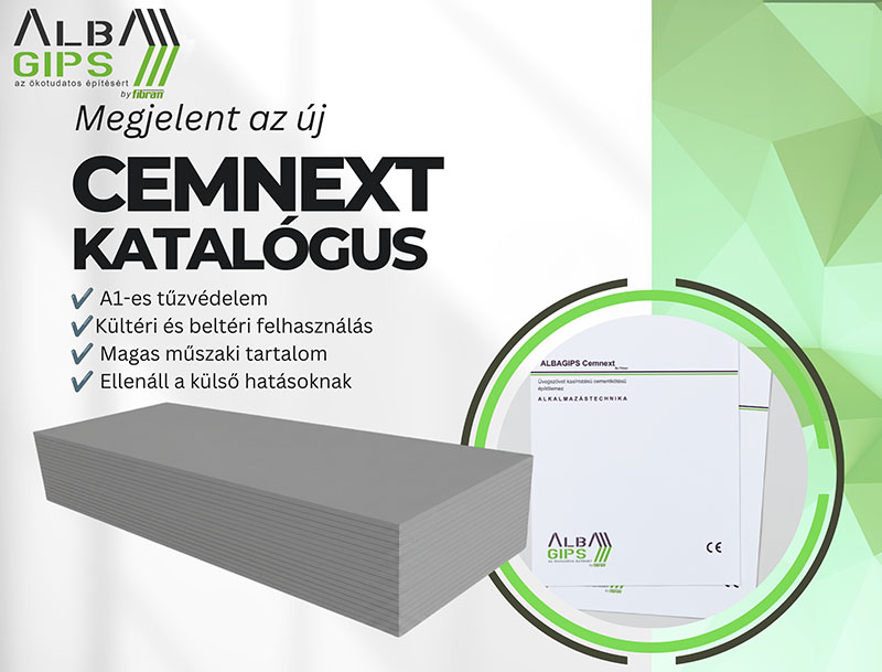 Megjelent az új ALBAGIPS by Fibran CEMNEXT katalógus! 1 CEMNEXT